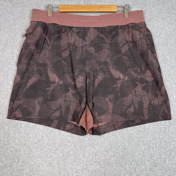 Lululemon Shorts Mens XL Illusion Red Dust Obsidian T.H.E. Short Linerless - Picture 1 of 5